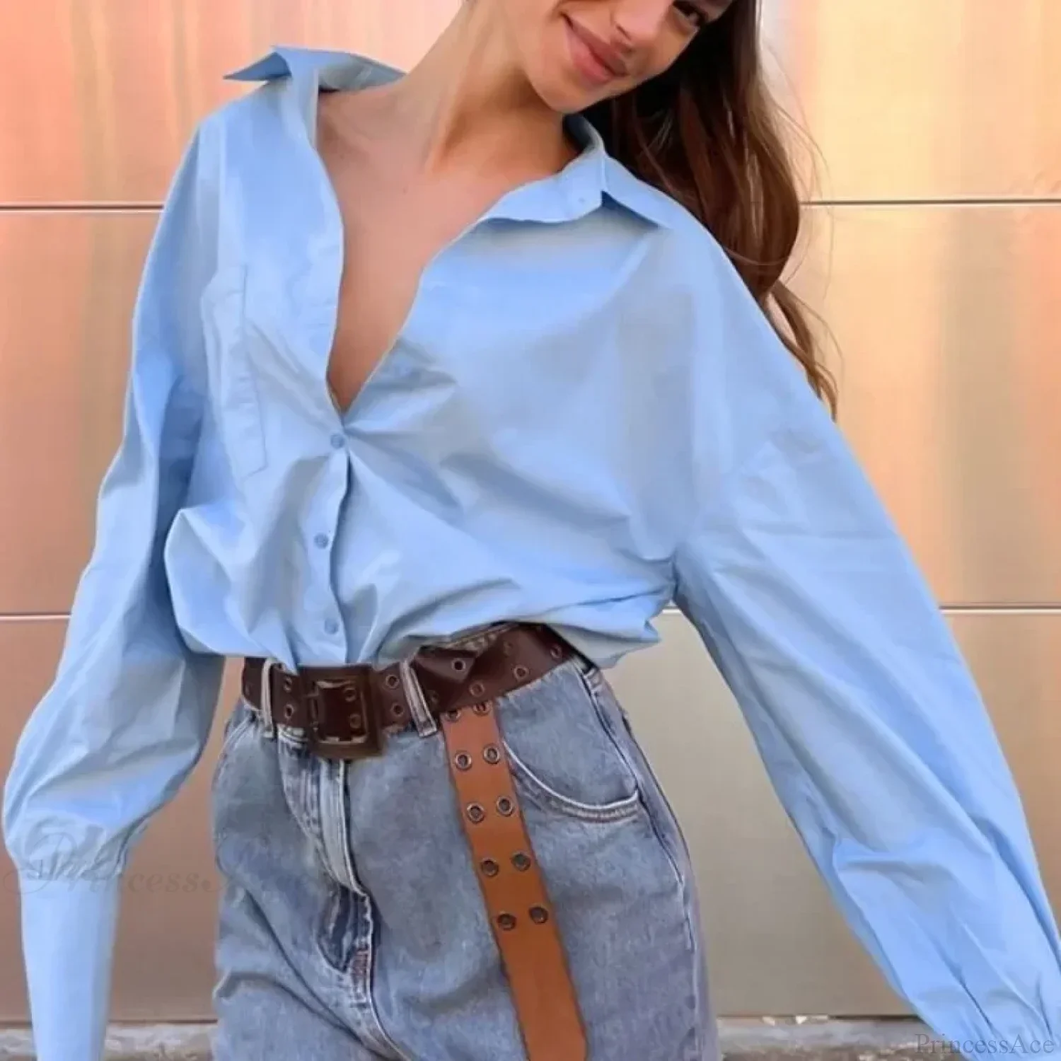 Cotton Loose Fit Blouse - Image 2