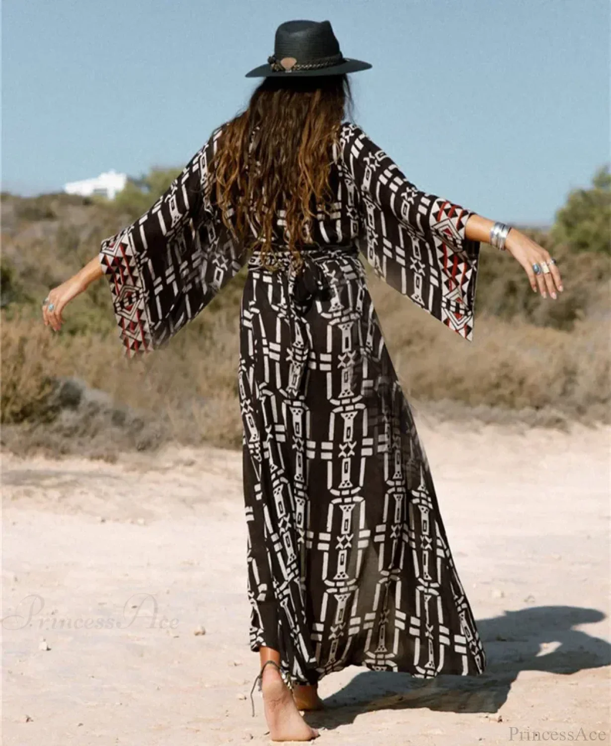 Cotton Rayon Kimono Robe Bikini Cover-up - Image 3