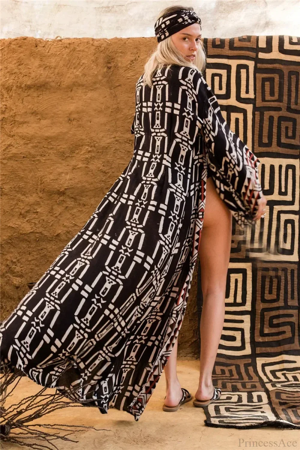 Cotton Rayon Kimono Robe Bikini Cover-up - Image 4