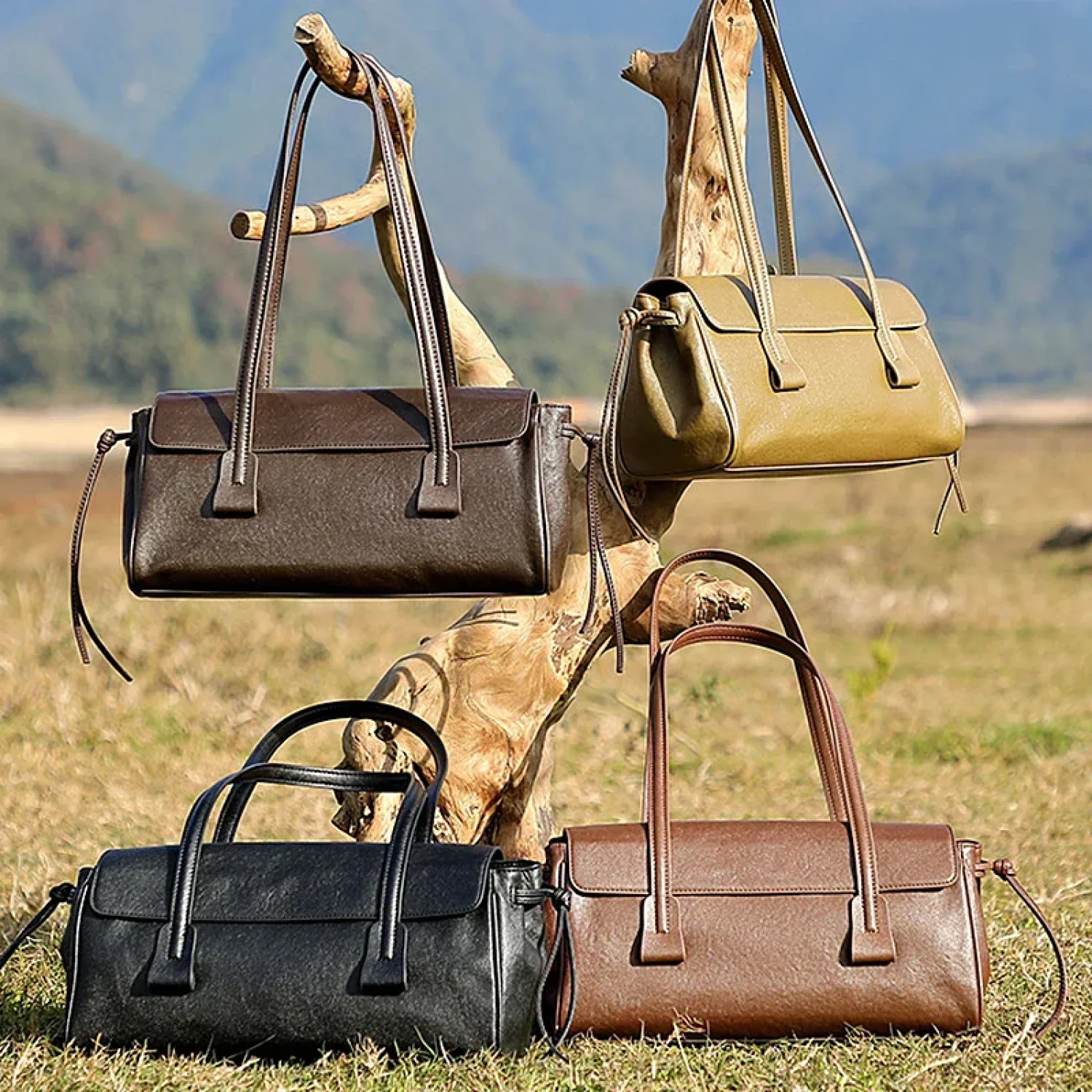 Cow Genuine Leather Luxury Satchel Shoulder Bag - Image 5