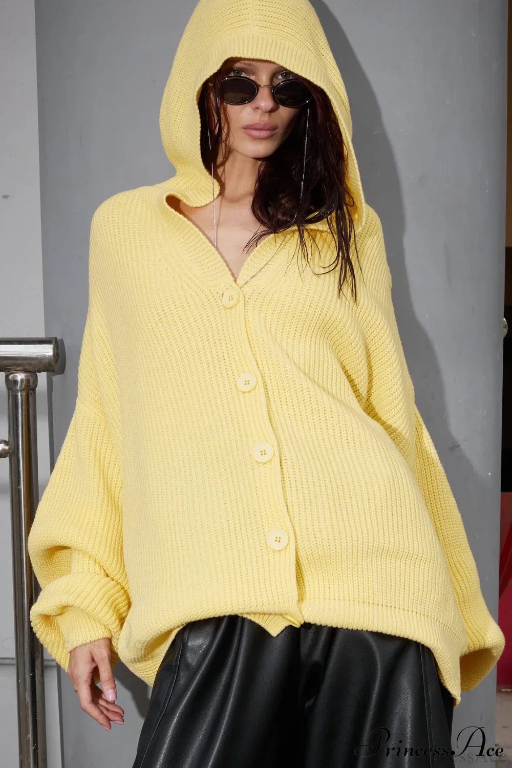 Cozy Knit Oversized Hoodie - Image 2