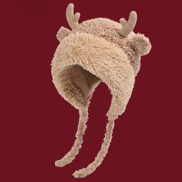 Cozy Plush Earflap Slouchy Hat