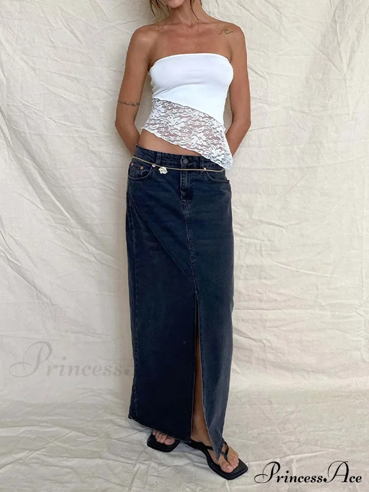 Women Chest Wrapping Solid Lace See Through Backless Casual Chic Strapless Crop Going Out Sleeveless Camis Tank top - Image 6