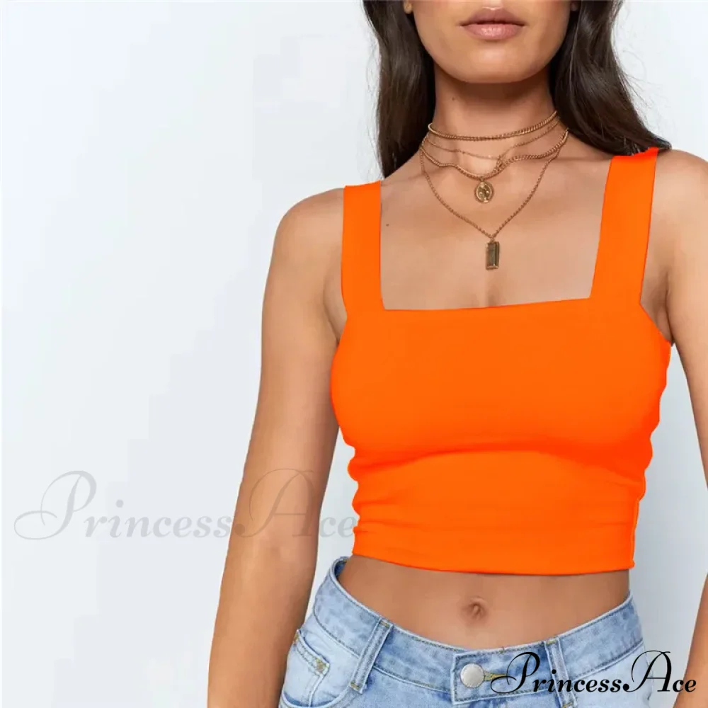 Square Neck Sleeveless Summer Crop Women Black Casual Basic T Shirt Off Shoulder Cami Sexy Backless Tank top - Image 9
