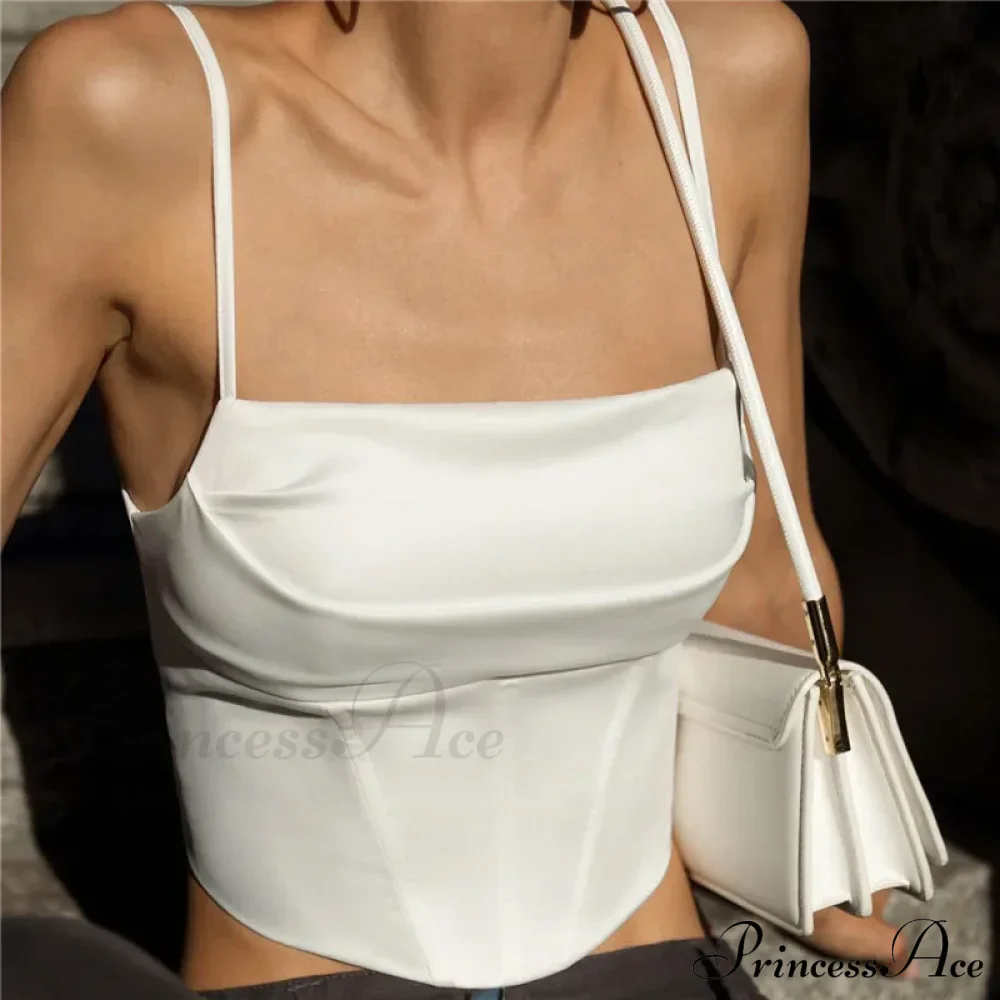 Spaghetti Strap Backless Bandage Skinny Crops Summer Elegant Lace Up Party Streetwear Women Camis Tank top - Image 6