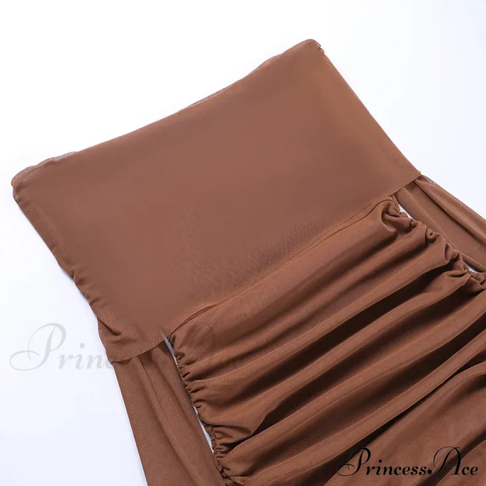 Autumn and Winter New Off Shoulder Knitted Slim Pleated Long Sexy Bodycon Dress - Image 4
