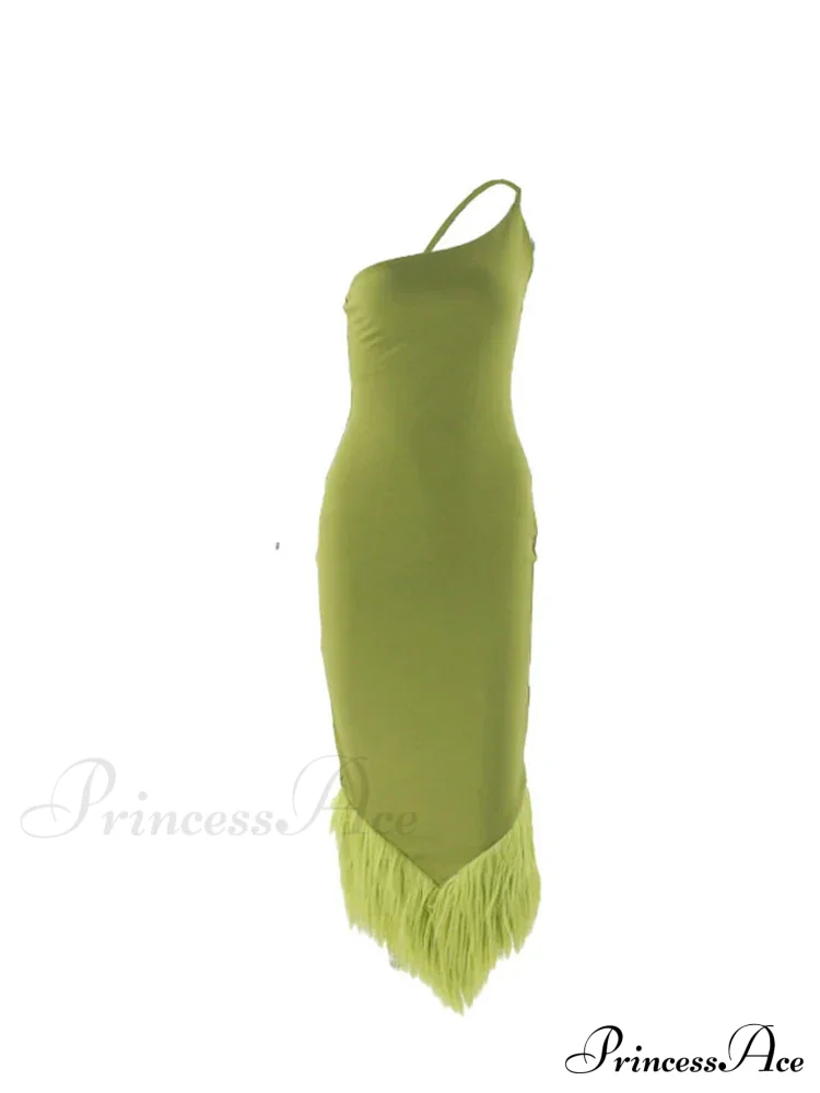Slim Sleeveless Maxi Spaghetti Strap Backless Green Elegant Club Party Bodycon Dress - Image 6
