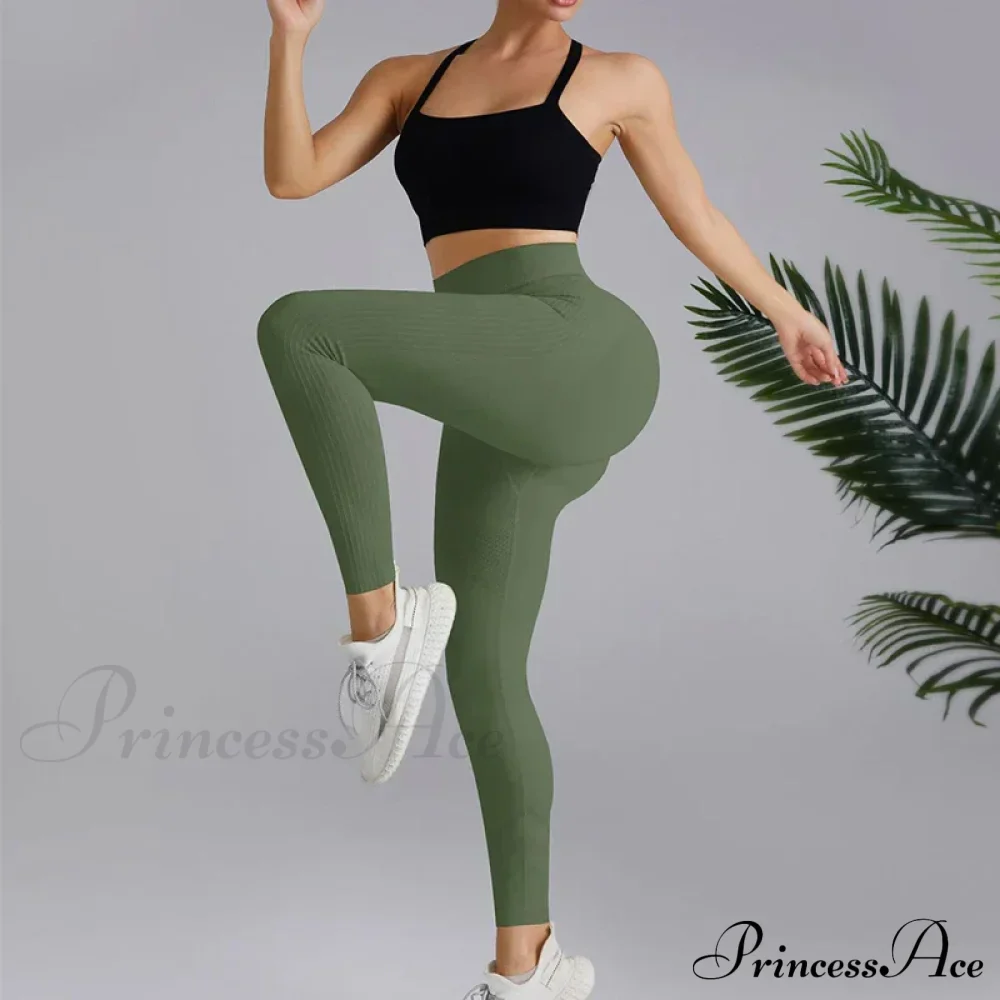 High Elastic Knitting Gym Workout Legging - Image 6