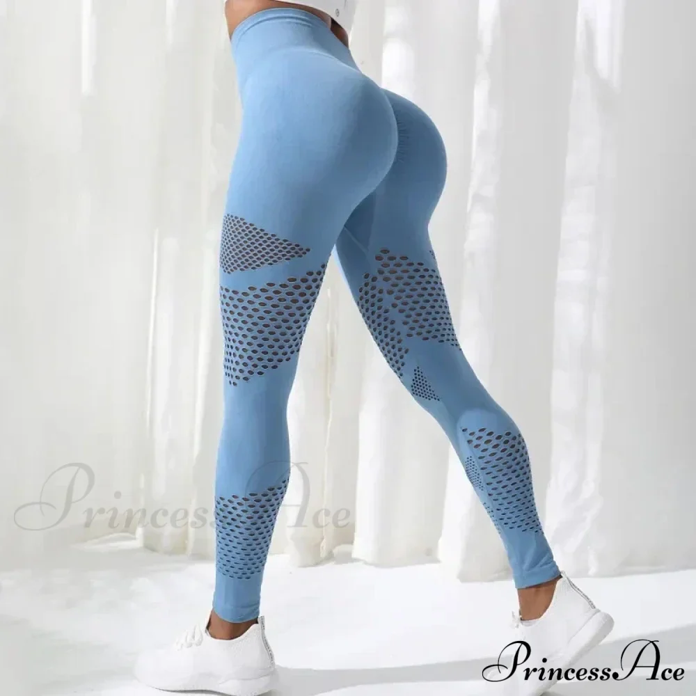 Hollow Stripe Gym Yoga Sports Female Clothing Legging - Image 5