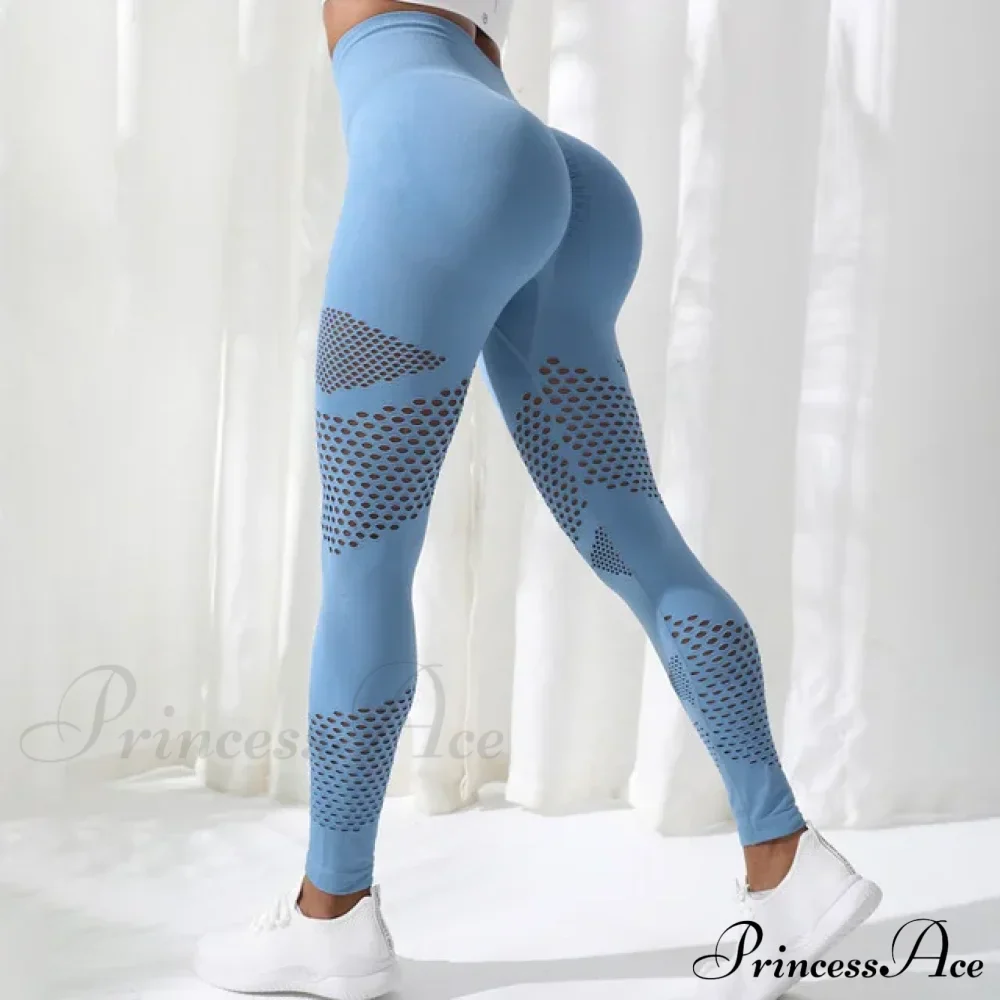 Hollow Stripe Gym Yoga Sports Female Clothing Legging - Image 7