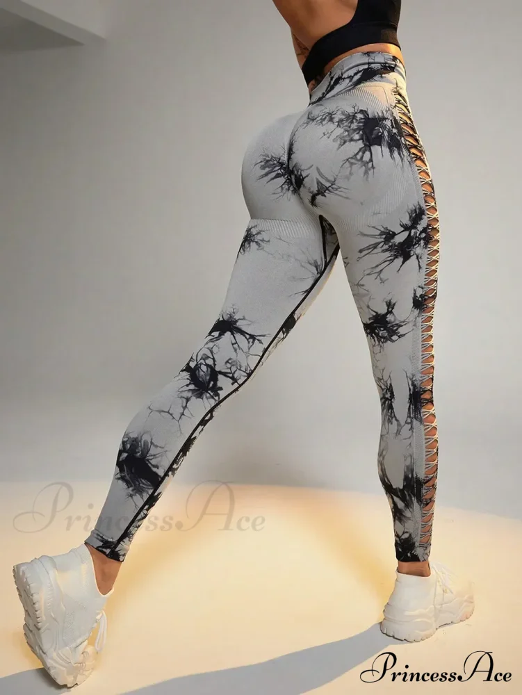 Mesh Out High Waist Push Up Yoga Gym Legging - Image 8