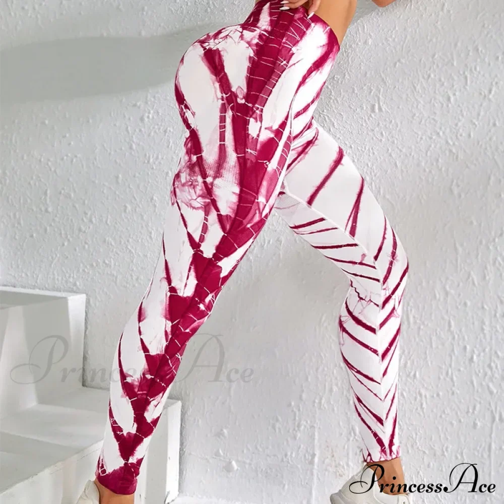 Seamless Tie-Dye High-Waist Workout Fashion Legging - Image 4