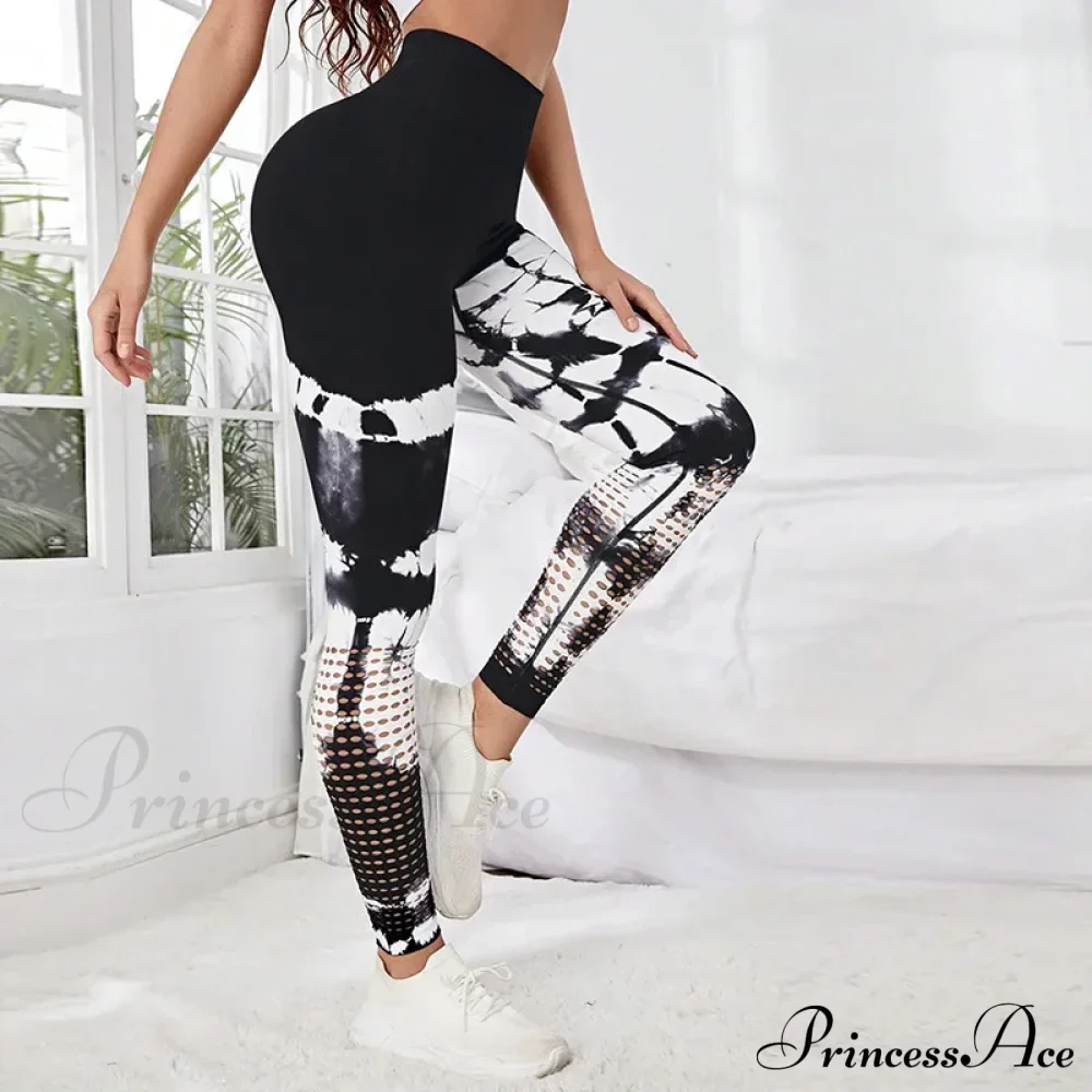 Tie Dyed Out High Waist Fitness Gym Legging - Image 3
