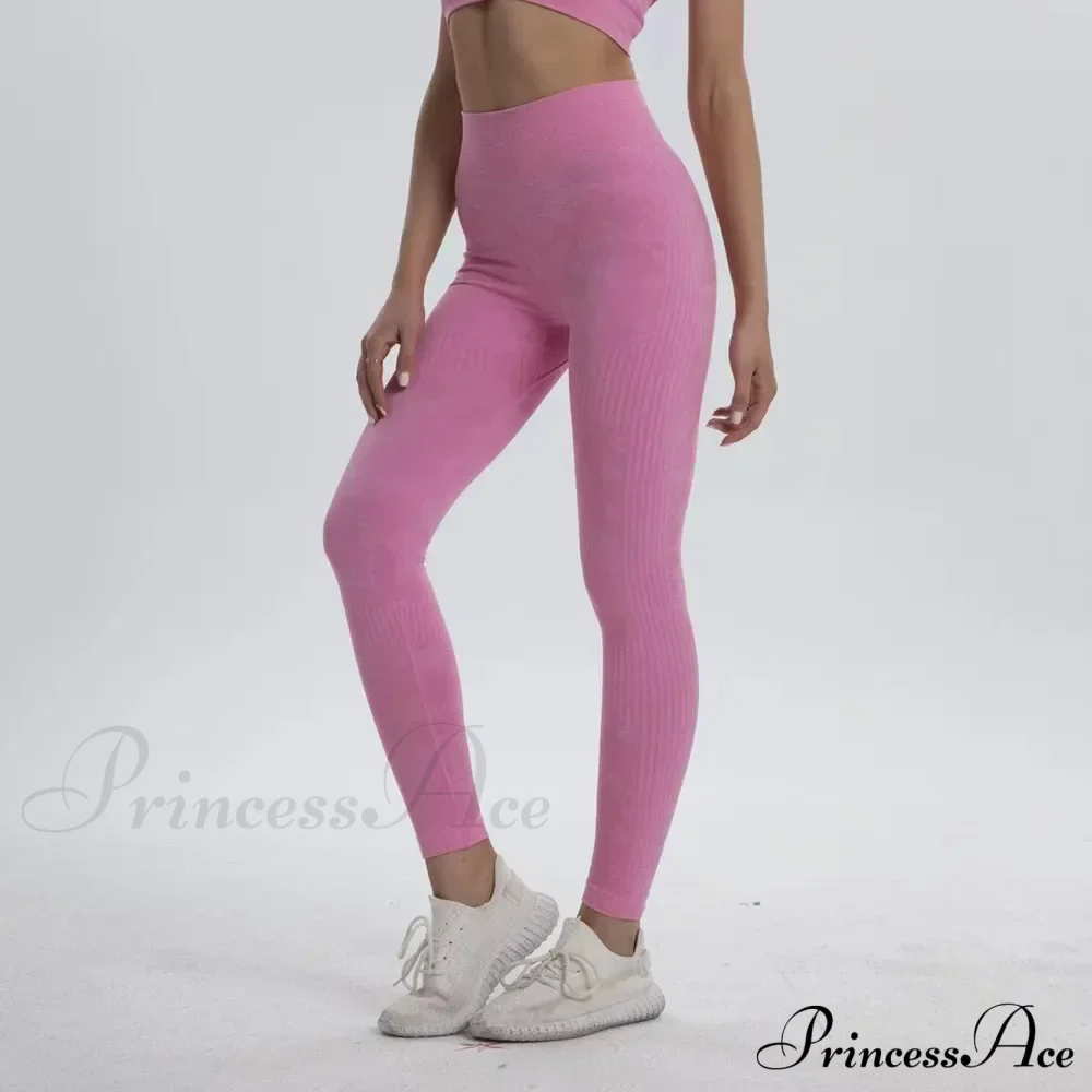 High Waist Camouflage Seamless Stretch Butt Lift Gym Legging - Image 4