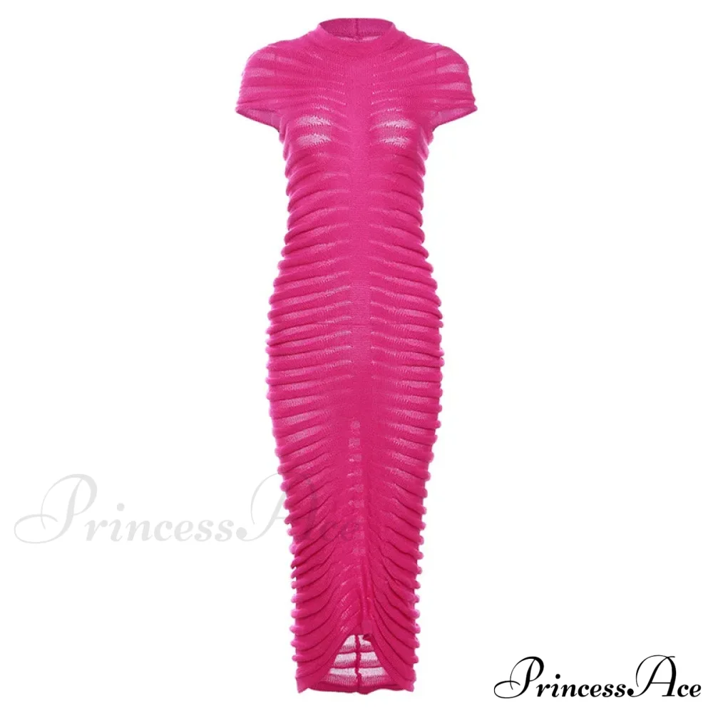 Backless V Neck Gown Maxi Dress - Image 9