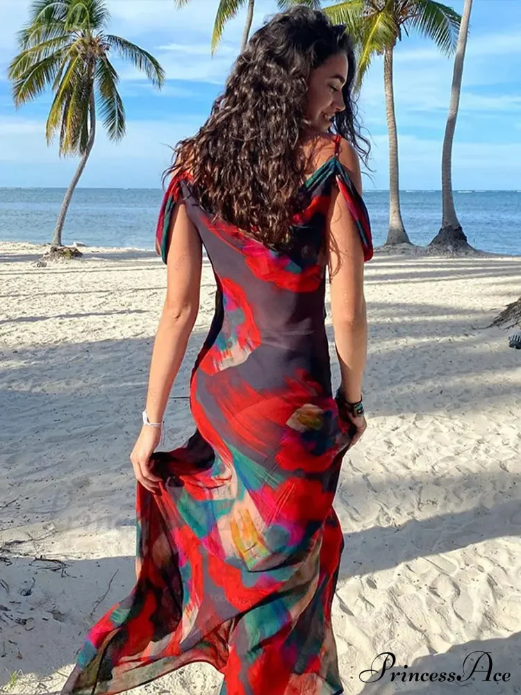Cut Out Backless Split Maxi Dress - Image 4