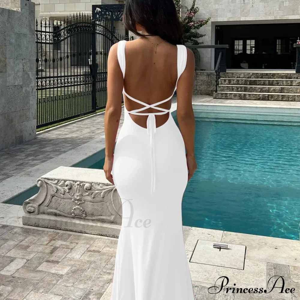 Elegant Pink Backless Maxi Dress - Image 8