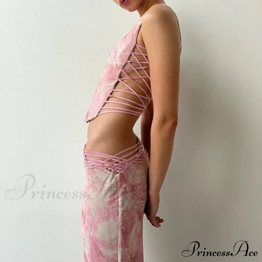 Fashion Print Two Set Maxi Dress - Image 6