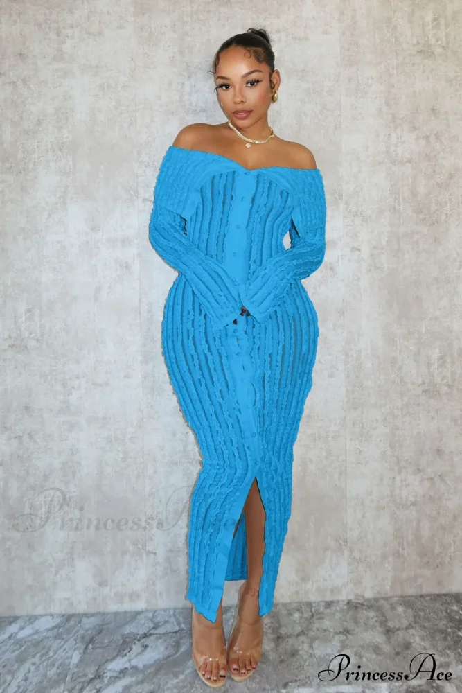 Pleated Off Shoulder Ruched Midi Dress - Image 3