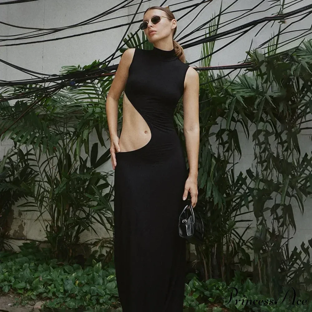Cut Out Bodycon Tank Maxi Dress - Image 5