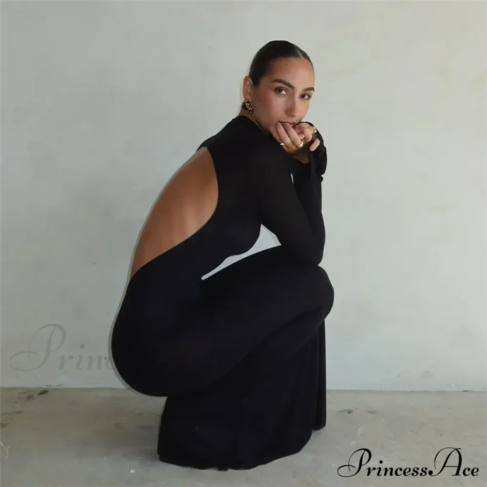 Fashion Open Back Maxi Dress - Image 5