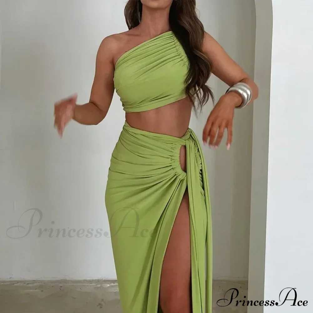 Ruched High Rise Maxi Dress - Image 4