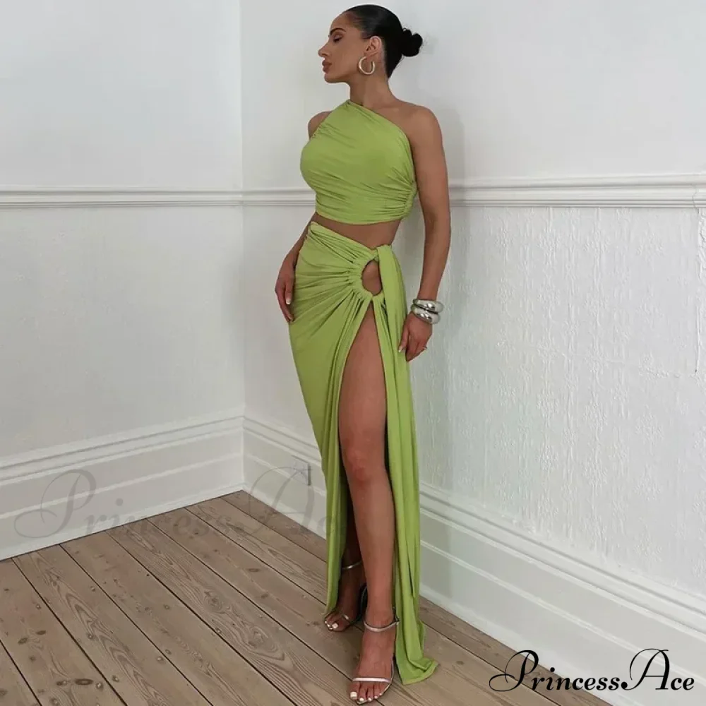 Ruched High Rise Maxi Dress - Image 5
