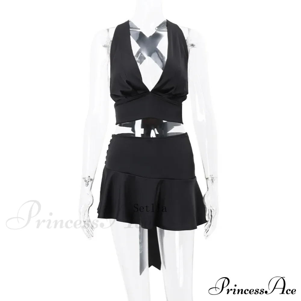 Bandage Skirts Two Piece Sets Mini Dress - Image 6
