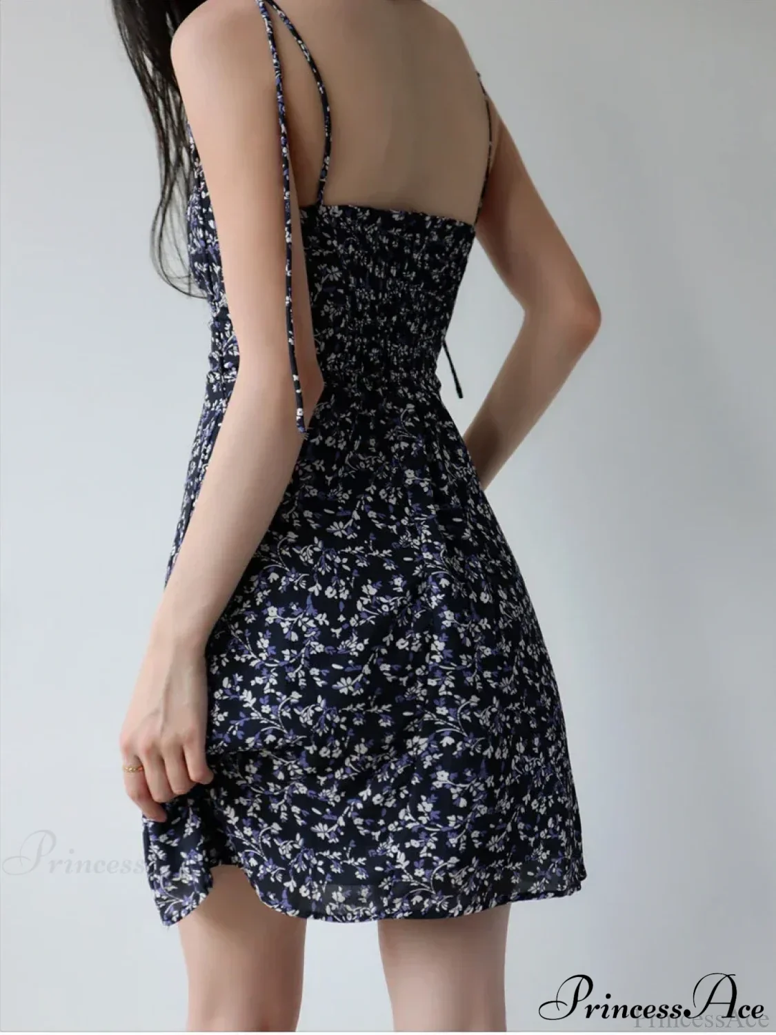 Black Short Sleeve Mini Dress - Image 3
