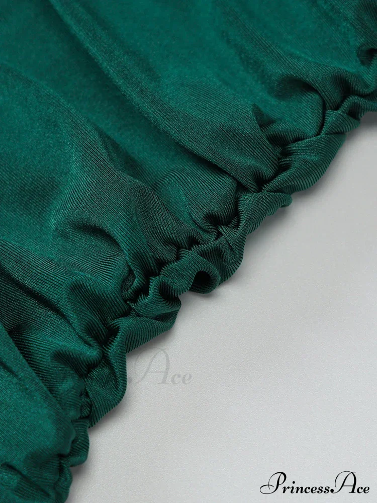 Ruched Backless Bodycon Bandage Party Mini Dress - Image 6
