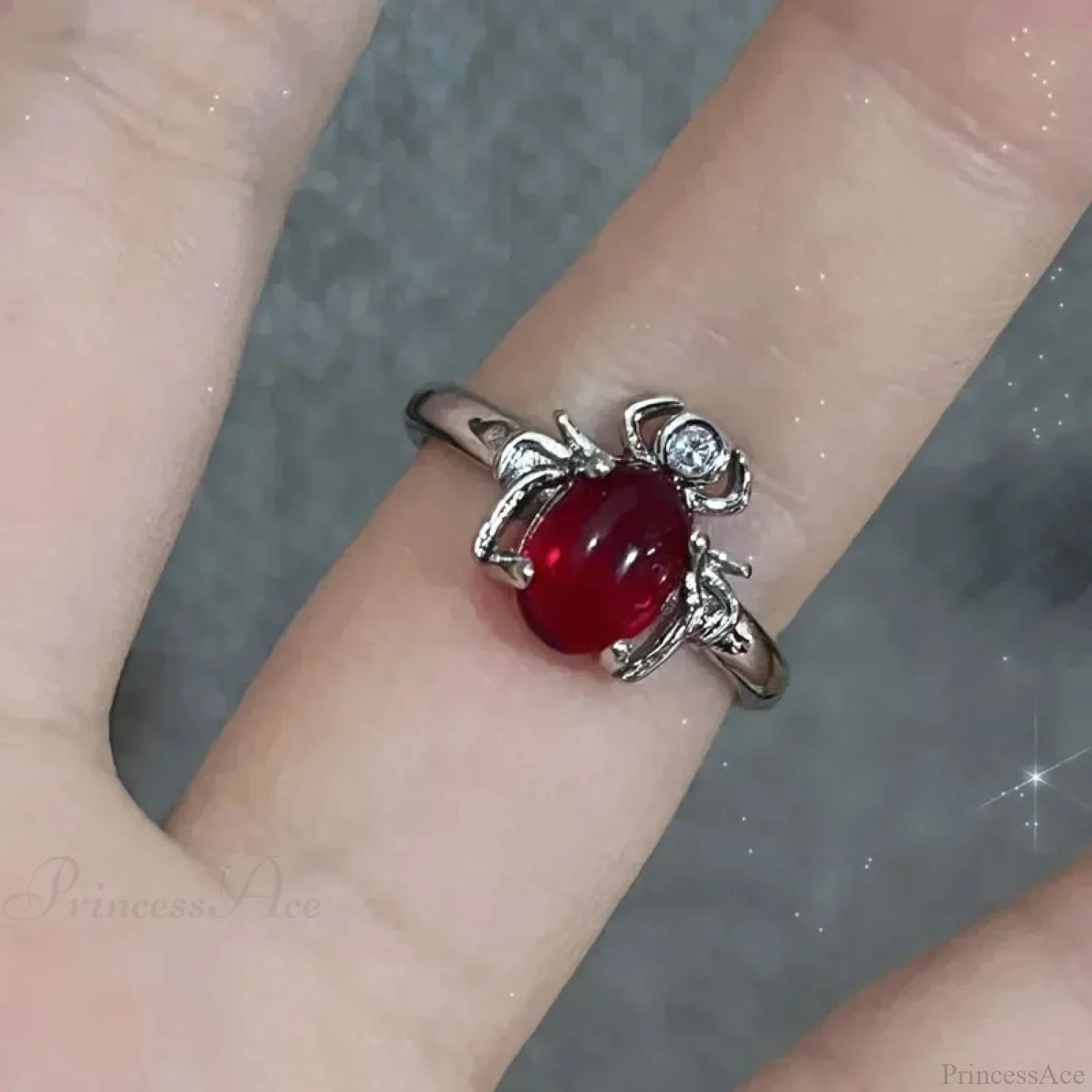 Crimson Crystal Affection Heart Gothic Band - Image 11