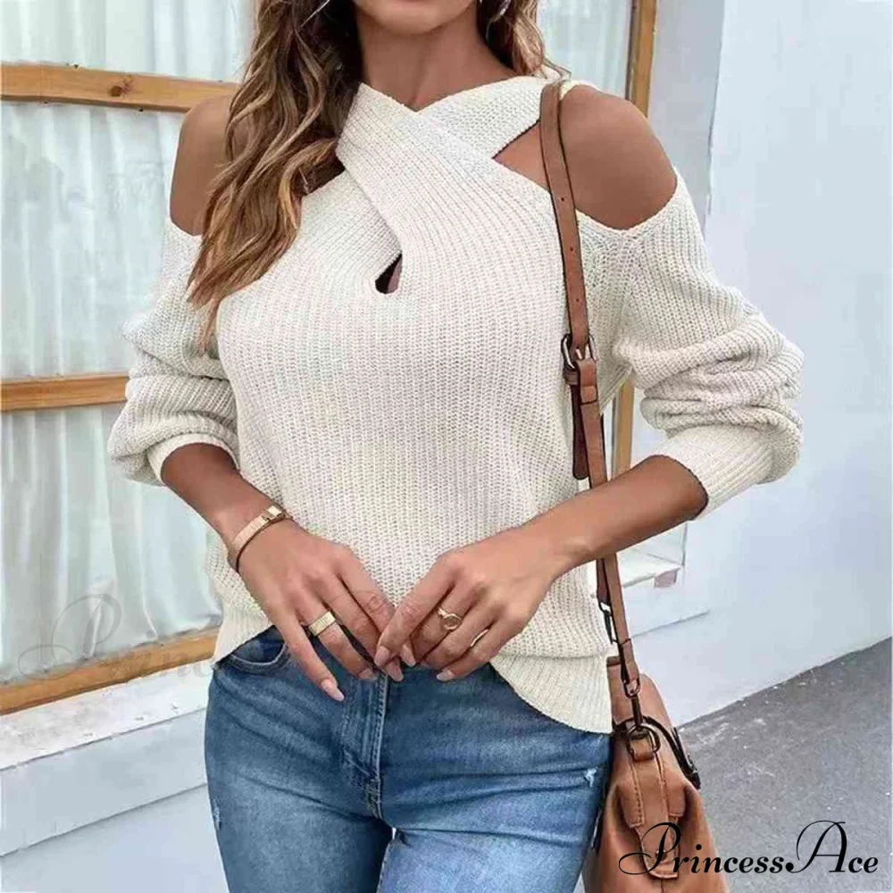 Crisscross Cold-Shoulder Sweater - Image 9