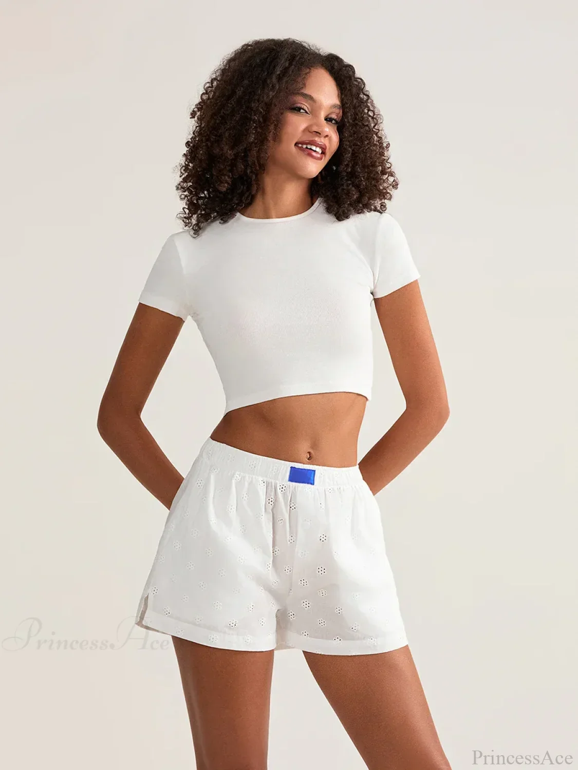 Crochet HolLow Wide Leg Short - Image 2