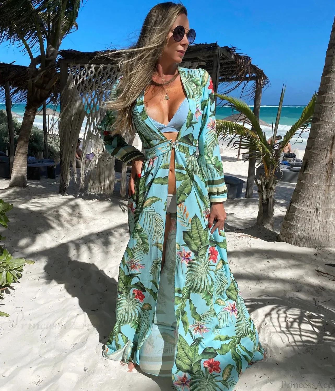 Crochet Kaftan Tunic Summer Beach Cover Up - Image 15