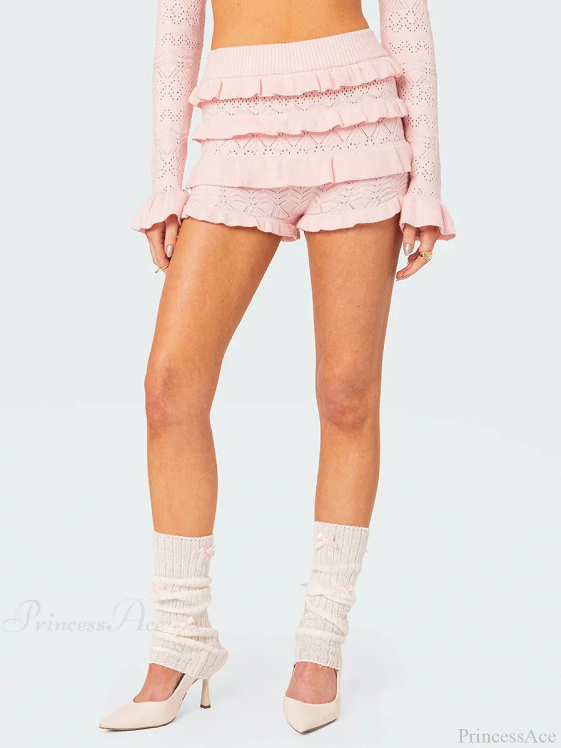 Crochet Ruffle HolLow-Out Short - Image 8