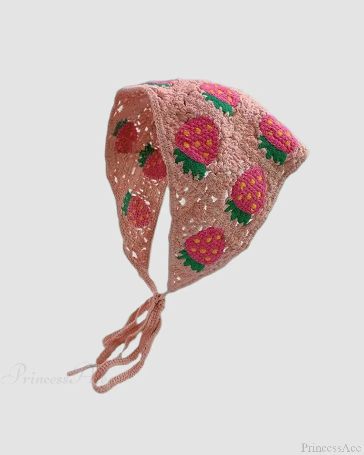 Crochet - Warm-Season Headscarf Plantation (Strawberry)