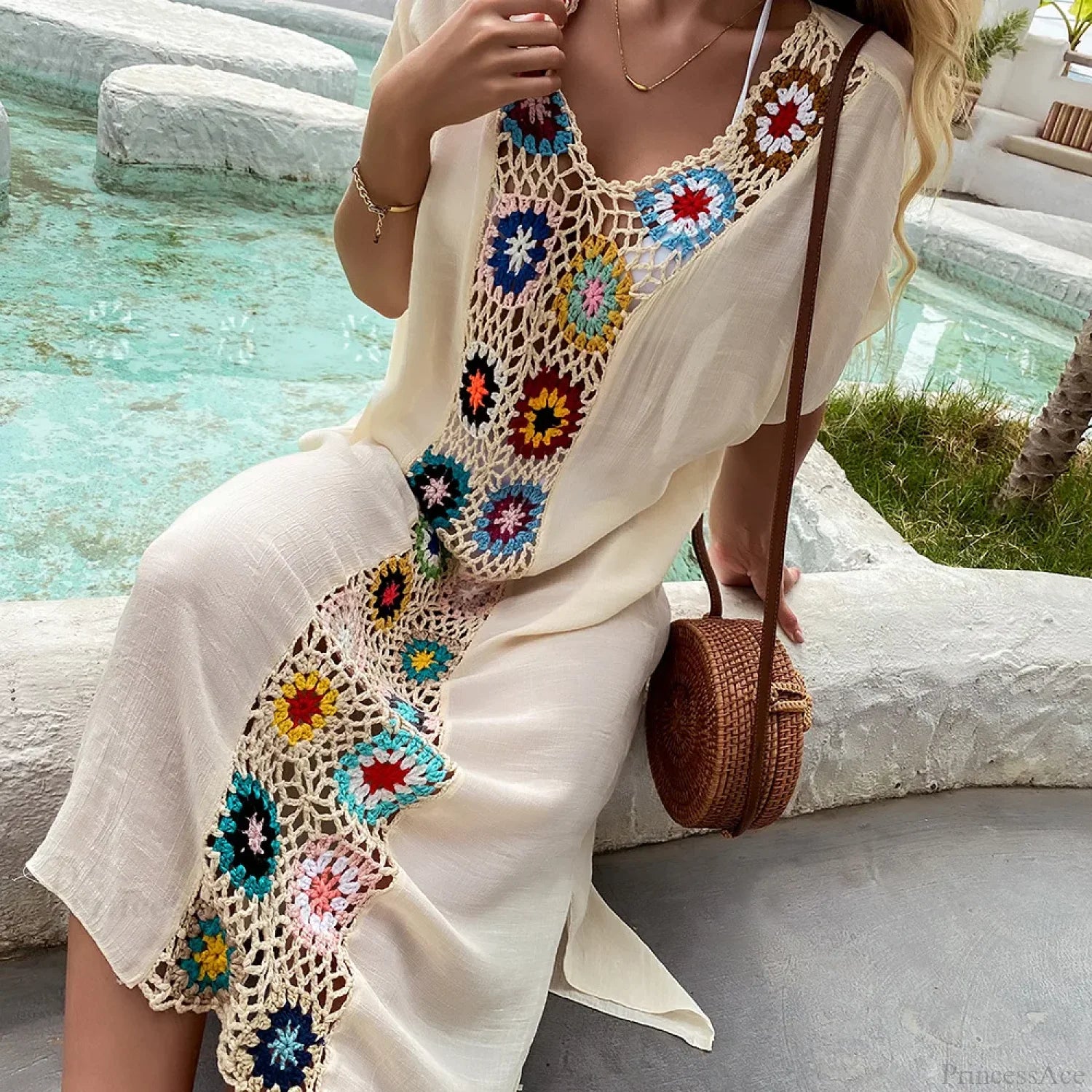 Crochet Women Beach Dress Cover Up - Image 4