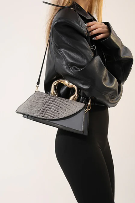 Crocodile Pattern PU Chic Tote Shoulder Crossbody Bag - Image 10