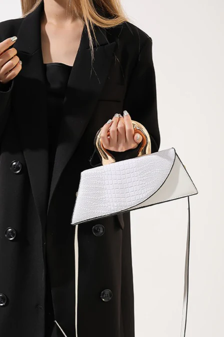 Crocodile Pattern PU Chic Tote Shoulder Crossbody Bag - Image 12