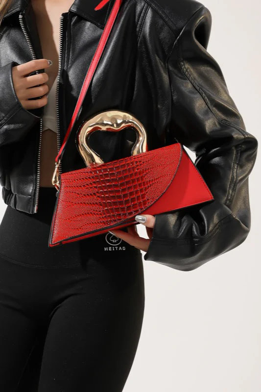Crocodile Pattern PU Chic Tote Shoulder Crossbody Bag - Image 3