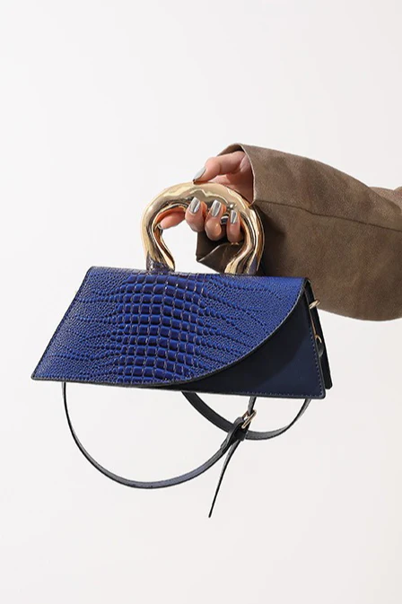 Crocodile Pattern PU Chic Tote Shoulder Crossbody Bag - Image 6
