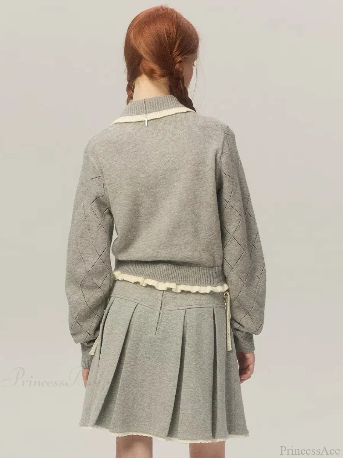 Cropped Bow Aesthetic Cardigan - Image 5