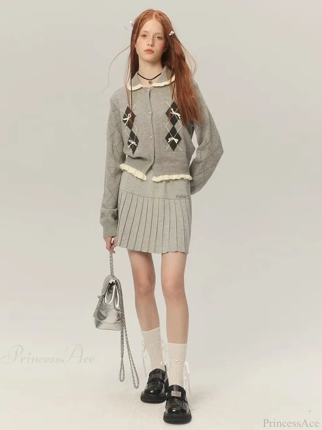 Cropped Bow Aesthetic Cardigan - Image 6