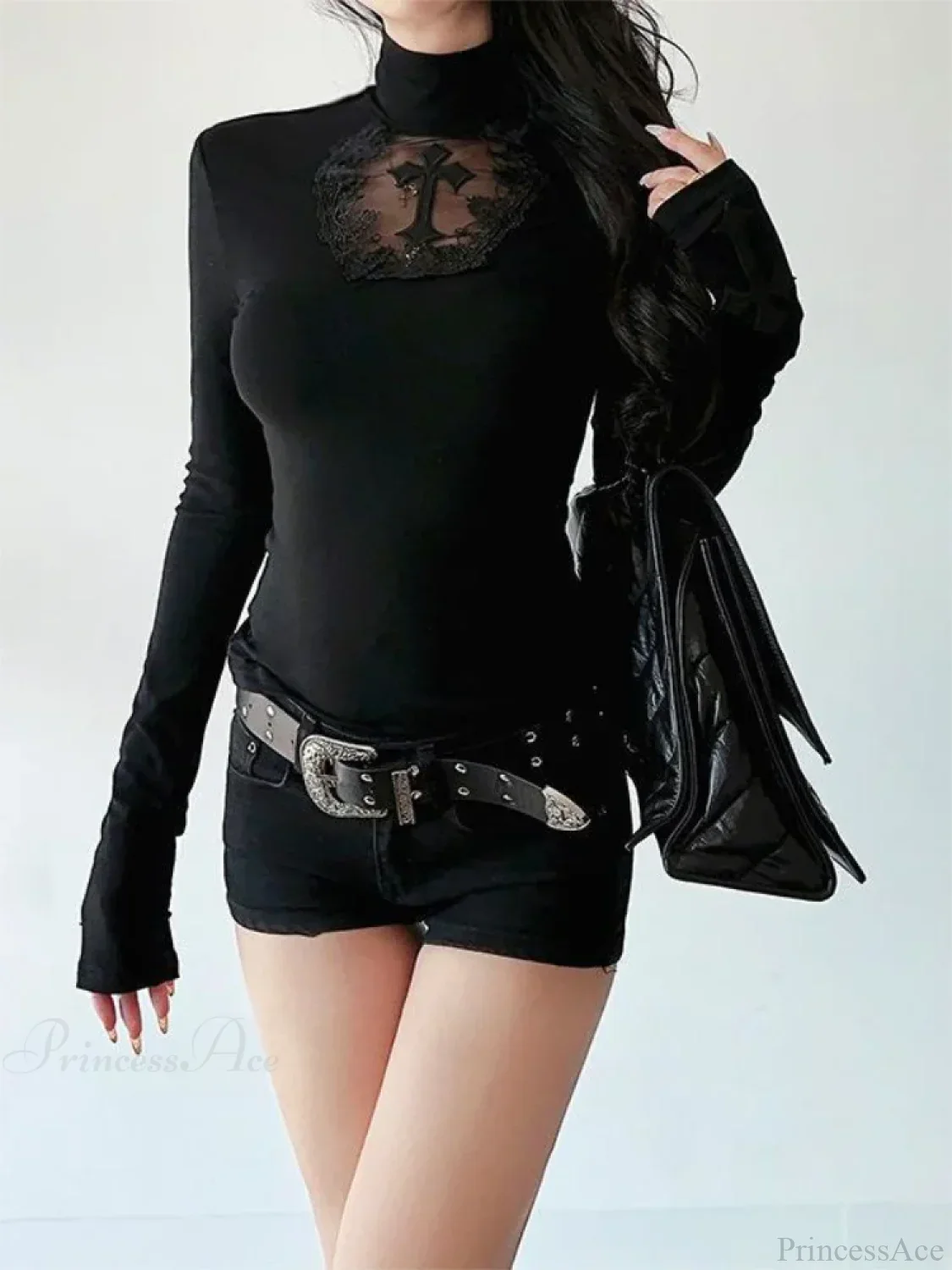 Cross High-neck Knit Top - Image 6