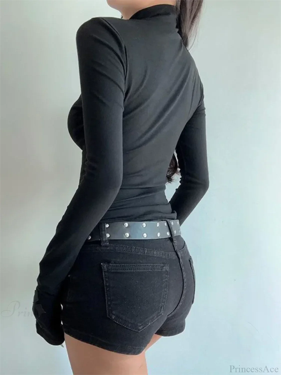 Cross Turtleneck Knit Top - Image 5