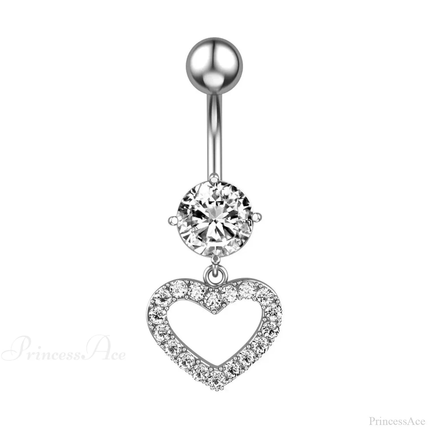 Crystal Dangle Gothic Belly Ring - Image 3