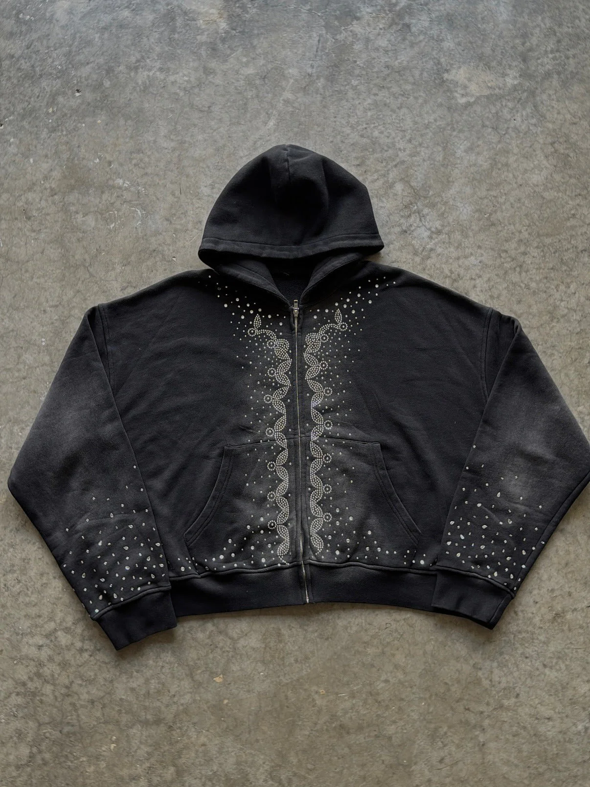 Crystal Detail Pullover Hoodie