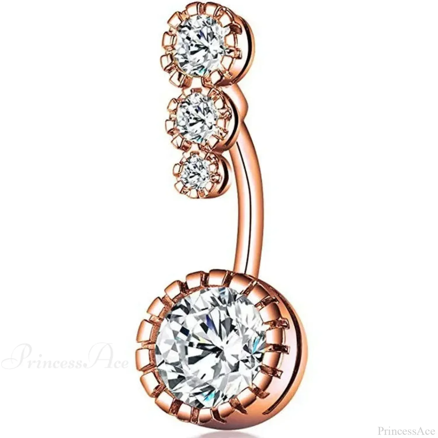 Crystal Heart Gothic Surgical Belly Ring - Image 4