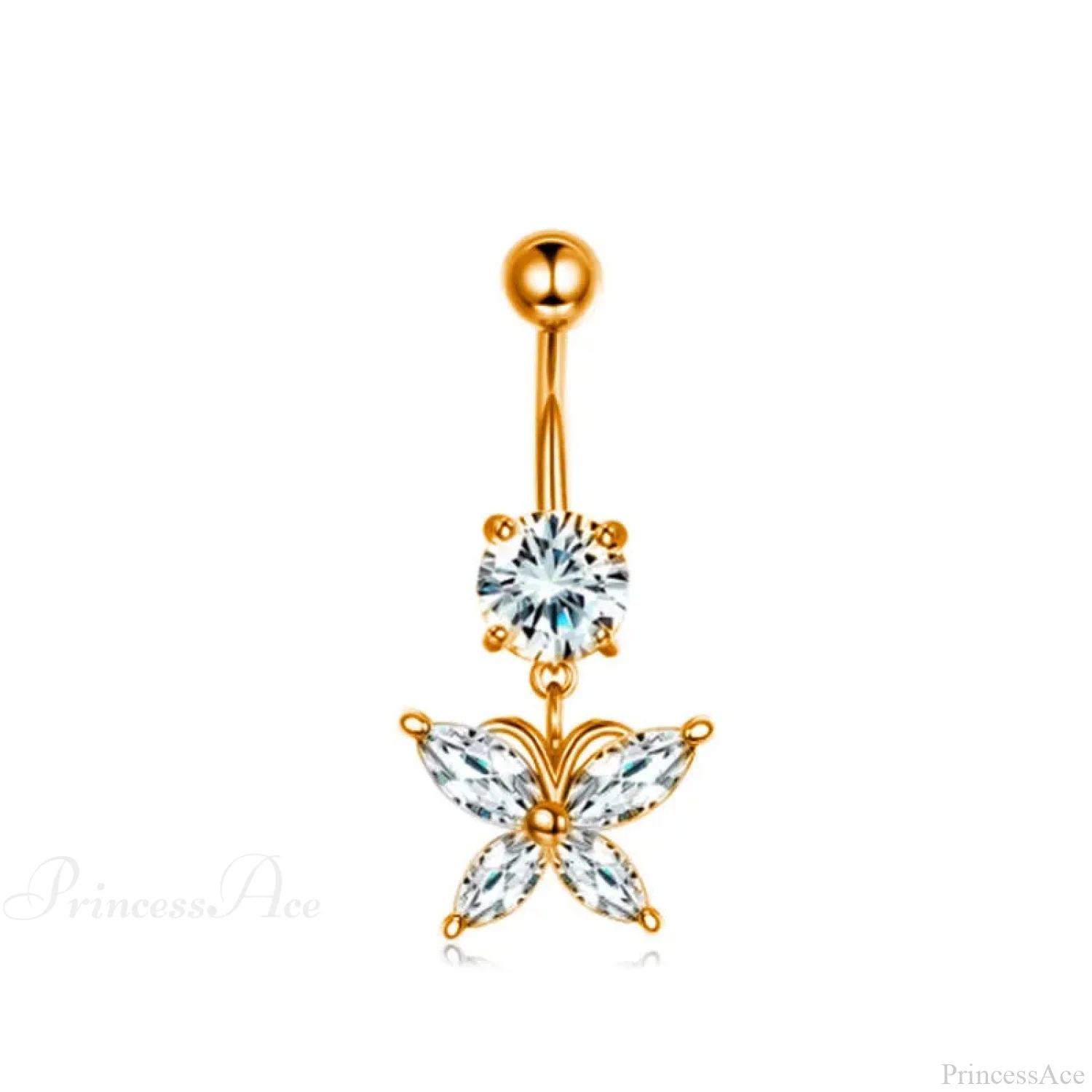 Crystal Heart Pink Gothic Belly Ring - Image 12