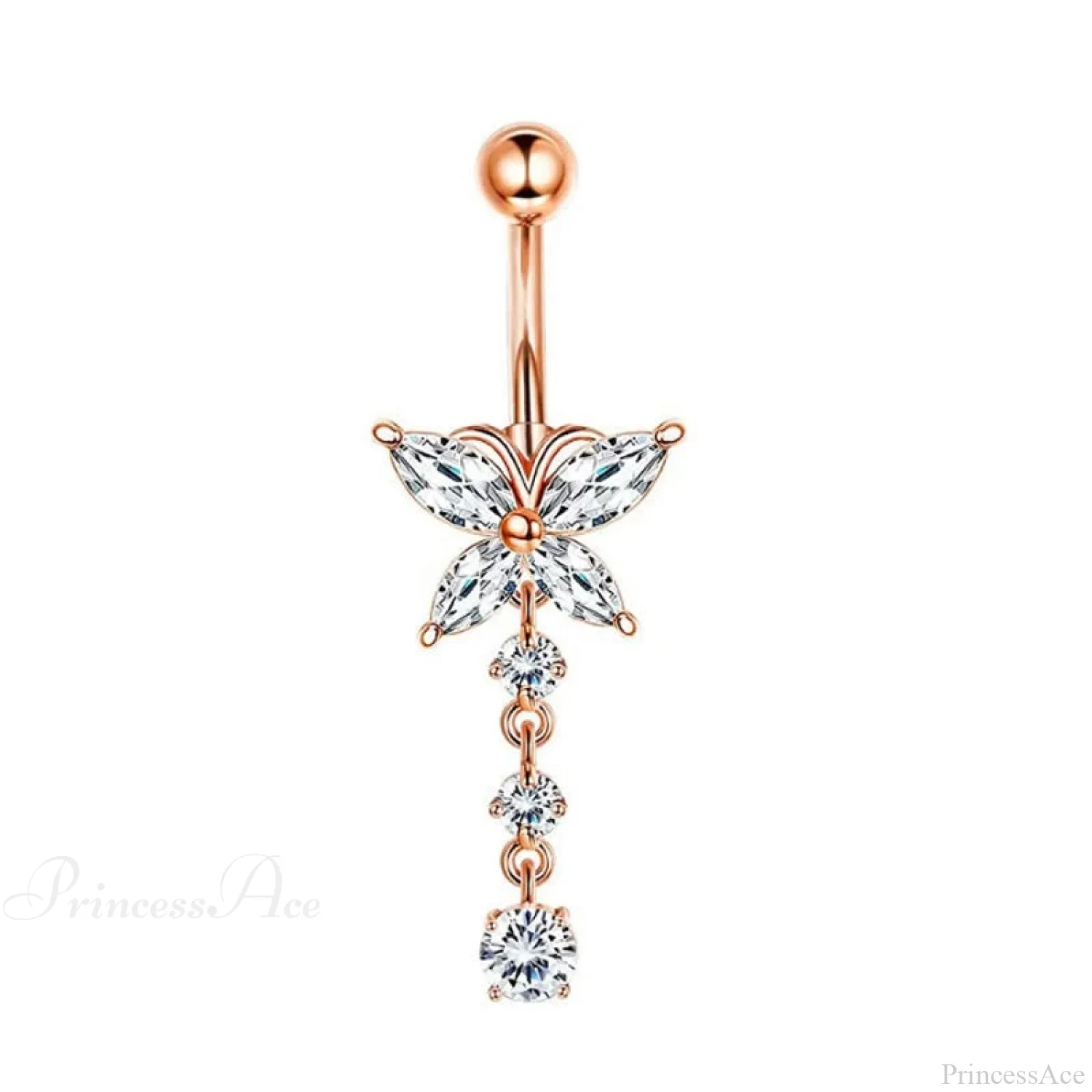 Crystal Heart Pink Gothic Belly Ring - Image 15